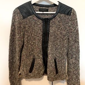 Rag & Bone Cardigan with Leather Detailing